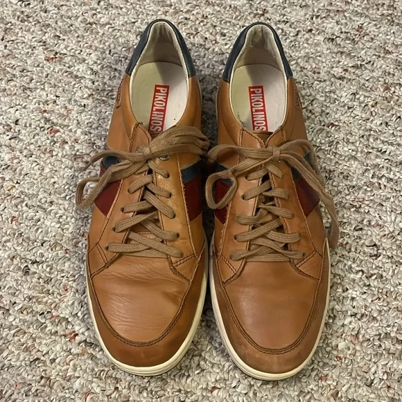 Men’s Pikolinos Corinto Brown Leather Sneakers Size 42 - Picture 4 of 15